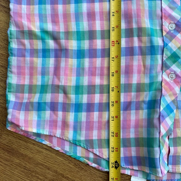 Vintage pink plaid cowgirl button up - Picture 4 of 5